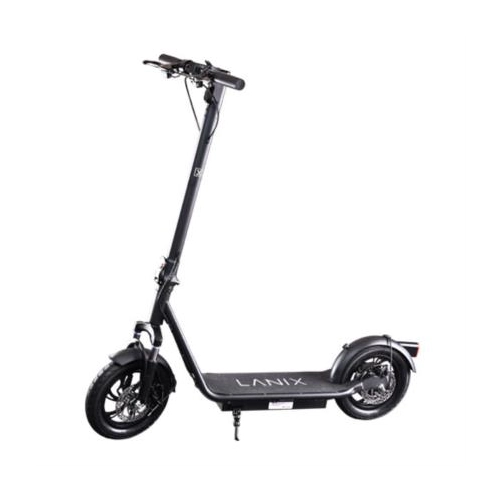 PATIN ELECTRICO LANIX SCOOTER LXES X12 LARGO ALCANCE 500W LUCES LED 10000 MAH VELOCIDAD MAX. 25 KM/H COLOR NEGRO - Artículos Promocionales MAS RECIO