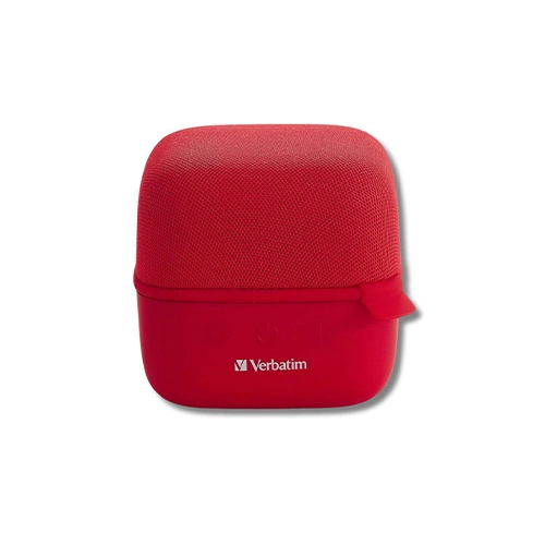 BOCINA VERBATIM CUBO TWS INALÁMBRICA C/BLUETOOTH - ROJO - Artículos Promocionales MAS RECIO