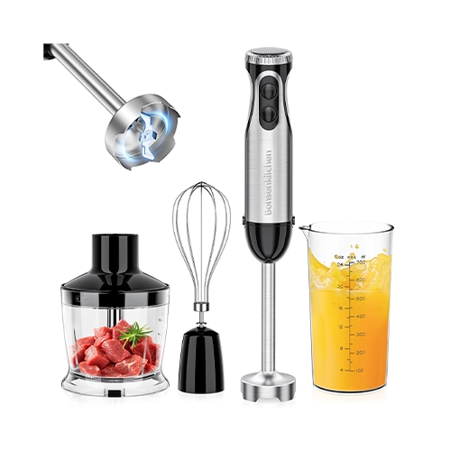 BATIDORA DE INMERSIÓN BONSENKITCHEN 4 EN 1 - Artículos Promocionales MAS RECIO