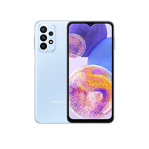 SMARTPHONE SAMSUNG GALAXY A23 6.6" OCTACORE 128GB/4GB CÁMARA 50MP+5MP+2MP+2MP/8MP ANDROID COLOR AZUL CLARO - Artículos Promocionales MAS RECIO