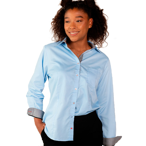 CAMISA MAG GABARDINA DAMA MANGA LARGA - Vista 3