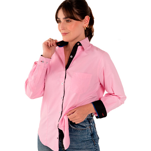 CAMISA MAG MICRO CUADROS DAMA MANGA LARGA - Vista 2