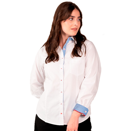 CAMISA MAG OXFORD DAMA MANGA LARGA - Artículos Promocionales MAS RECIO