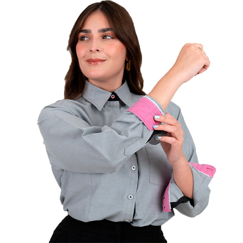 CAMISA MAG OXFORD DAMA MANGA LARGA - Vista 2
